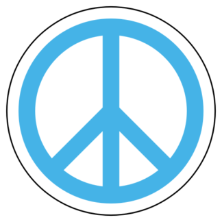 Peace Sign Sticker (Baby Blue)